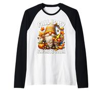 Fall Is My Favorite Color Thanksgiving GNOME with Fall Vibes Maglia con Maniche Raglan