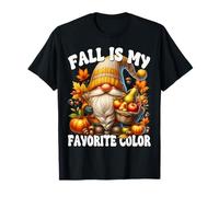 Fall Is My Favorite Color Thanksgiving GNOME with Fall Vibes Maglietta