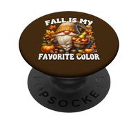 Fall Is My Favorite Color Thanksgiving Gnome With Fall Vibes PopSockets PopGrip Adesivo