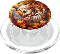 Fall Labrador Retriever Puppy Lover Lab Mom Dad Autumn Dog PopSockets PopGrip per MagSafe