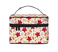 Fall Laef - Trousse per trucchi in acero, graziosa trousse da donna, borsa da toilette, grande borsa organizer da viaggio per il trucco