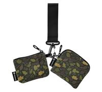 Fall Leaf Green Brown Organizzatori di denaro da donna carino moda Card Organizer borsa con portachiavi per uso quotidiano 2 confezioni tarjeteros para Mujer