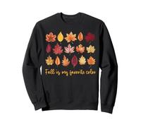 Fall Leaves Collage Cottagecore Autumn Season Nature Lover Felpa