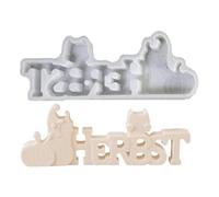 Fall Molds - Easy Release Pumpkin Gnome Resin Silicone Moulds for Crafts, Diy Projects with Autumn Letter Casting Function, Durabled Non-Stick Design for Scented Soap, Home Decor