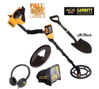 FALL PACK 2021 METAL DETECTOR 300i GARRETT PIASTRA 10" PALA ALL BLACK