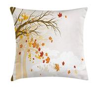 Fall, Pastel Colored Autumn Trees in The Park Federe De Cuscini Elegante Decorativi Federa con Cerniera Federe Copricuscino per Soggiorno Camera da Letto Divani 45X45Cm