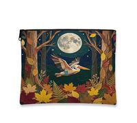 Fall Pelicans - Borsa per il trucco con uccellini, per le vacanze, novità in acero forestale, borsa da viaggio per donne, regali per ragazze, organizer portatile con cerniera, piccola tela autunnale