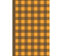 Fall Plaid Journal - Rustic Brown Mustard Notebook for Seasonal Writing: 120 Lined pages, 6 x 9 inches, Brown mustard endpapers, school, office supply, self care diary, gift