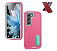 Fall-Proof Full Protection Case for Samsung Galaxy, Full-Body Shockproof Dustproof Cover, Invisible Bracket Anti-Drop Protective Case (Rose Red,S22 Plus)