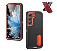 Fall-Proof Full Protection Case for Samsung Galaxy, Full-Body Shockproof Dustproof Cover, Invisible Bracket Anti-Drop Protective Case (Black-A,A06)