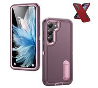 Fall-Proof Full Protection Case for Samsung Galaxy, Full-Body Shockproof Dustproof Cover, Invisible Bracket Anti-Drop Protective Case (Purple,A06)