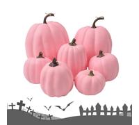 Fall Pumpkin Decor - 7 Pieces Artificial Farmhouse Harvest Decoration