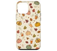 Fall Pumpkin Spice - Autumn Coffee & Leaves Pattern Custodia per iPhone 12 mini