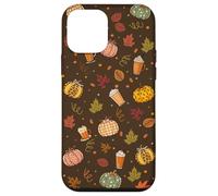 Fall Pumpkin Spice - Autumn Coffee & Leaves Pattern Custodia per iPhone 12 mini