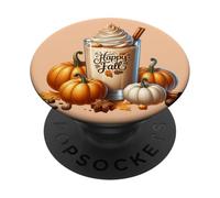 Fall Pumpkin Spice Season Love Autumn Hot Drinks Happy Fall PopSockets PopGrip Adesivo
