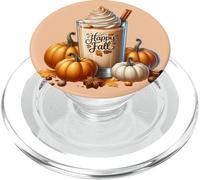 Fall Pumpkin Spice Season Love Autumn Hot Drinks Happy Fall PopSockets PopGrip per MagSafe