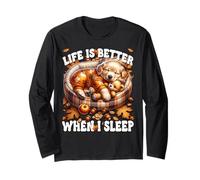Fall Puppy Autumn Vibes Cozy Season for Golden Retriever Dad Maglia a Manica