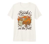 Fall Reading Books Are Better in The Fall Maglietta Premium