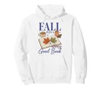 Fall Reading Good Book Autumn Reader Fall Season Felpa con Cappuccio