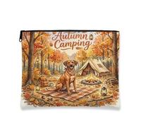 Fall Rhodesian Ridgebacks Borsa per il trucco del cane, graziosa borsa da viaggio per le vacanze, il campeggio, borsa da viaggio per donne, piccola borsa portatile in tela con cerniera, borsa da