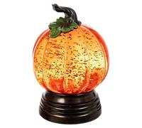 Fall Snow Globe | Lighted Glitter Pumpkin Water Globe Halloween Decor