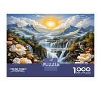 Fall Sun Peak Rose 1000 Pezzi Bundle Puzzle Alpine Serenity Art Puzzle Premium Cartone Qualità - Anziani Appassionati, Allenamento Concentrazione, Regalo Inaugurazione E Pause Ufficio 70x50cm/1000pcs