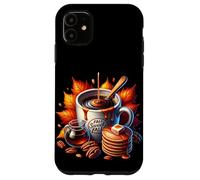 Fall Sweet Fall Coffee Mug With Walnuts Pancakes Cute Autumn Custodia per iPhone 11