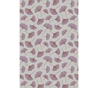 Fall-themed 6x9" Notebook with Falling Ginkgo Leaves: Hand-drawn Ginkgo Leaves on the Cover of a Lined Journal in Shades of Purple