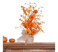 Fall Tree Pumpkin Berry Maple 40 Cm Leaves Decoration With Burlap Base