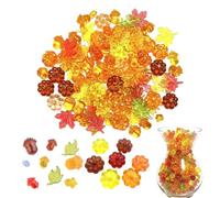 Fall Vase Filler, Thanksgiving Acrylic Pumpkin, Maple Leaves Table