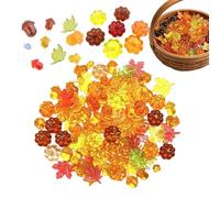Fall Vase Filler | Thanksgiving Acrylic Pumpkin Maple Leaves Table Ornament