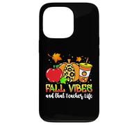 Fall Vibes & That Teacher Life, Apple Pumpkin Spice Leopard Custodia per iPhone 13 Pro