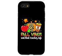 Fall Vibes & That Teacher Life, Apple Pumpkin Spice Leopard Custodia per iPhone SE (2020) / 7 / 8