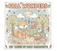 Fall Wonders: Cute and Cozy Coloring Book for Adults & Teens Featuring Adorable Animals Characters for Stress Relief