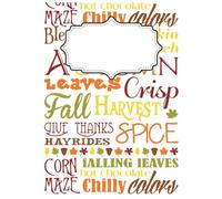 Fall Words Drawing Notebook: Festive Autumn Typography Sketchbook for Doodling, Art Ideas, and Creative Projects: Large 8.5 x 11 Inch Sketch Pad for ... Blank White Paper - Ideal Gift for Artists