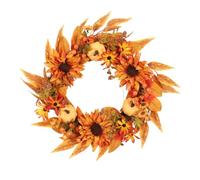 Fall Wreath - 17.72in Decorative Sunflower Pumpkin Decor