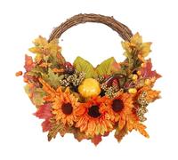 Fall Wreath, Harvest Front Door Decor, Ringraziamento Wreath, Sunflower Berry Maple Wreath, Pumpkin Wreath - Beautiful Harvest Fall Wreath with Sunflowers and Pumpkins for Front Door Decor