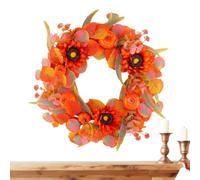 Fall Wreaths for Front Door - Artificial Autumn Sunflower Wall Decoration