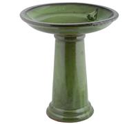 Fallen Fruits Ltd - Vasca da bagno in ceramica per uccelli, colore: Verde