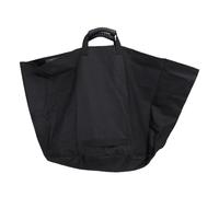 Fallen Leaf Storage Bag, 33 Gallon Heavy Duty Garden Waste Bag with Elastic Frame, Collapsible Canvas Leaf Bag with Rubber Handles for Yard Cleanup, Lawn Debris, and Outdoor (Black)