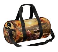 Fallen Leaves Borsa sportiva da palestra borsone da allenamento leggero a tracolla borsone da viaggio per uomo donna (uva vina), Foglie Cadute, 17.6(L) x 9(W) x 9(H) inch