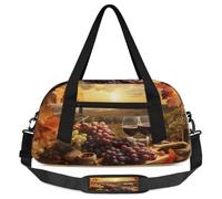 Fallen Leaves - Borsone da viaggio per bambini con foglie d'uva e vino, leggero, borsa da palestra per bambini, piccola borsa da viaggio o da ballo, Foglie Cadute, 18.5L x 7.8W x 9.4H
