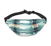 Fallen Leaves on a Quiil Lake - Marsupio a tracolla per ragazzi, grande borsa da viaggio alla moda per sport, corsa, ciclismo, viaggi, pesca