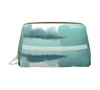 Fallen Leaves On A Tranquil Lake, borsa cosmetica portatile, borsa da viaggio, unisex, chiusura a cerniera, adatta per l'uso quotidiano, bianco, Taglia unica