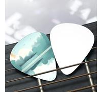 Fallen leaves on a tranquillo lake Set di plettri per chitarra con motivo a foglie - (sottile/medio/spesso), ampiamente compatibile con tutti i tipi di strumenti a corda,