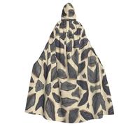 Fallen leavesHalloween stampato mantello con cappuccio adulto partito accappatoio mascherata e gioco di ruolo. Mantello mago di carnevale