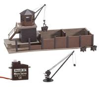 Faller 120128 - Modellismo Ferroviario: Piccola Piattaforma con Gru di carico e servo Motor