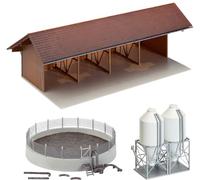 Faller Kit Scala H0 130584 Riparo per attrezzi, fossa per liquami e silos mangime – Nuovo