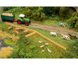 FALLER 155911 - Set di animali mucche, cavalli, pecore - Traccia: N - Personaggi e ornamenti per modellini ferroviari - Scala: 1:160