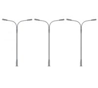 FALLER 180120 Scala HO Lampione stradale a due luce (LED bianco freddo) 3 pezzi